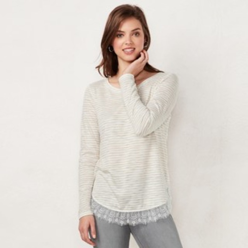 Women's LC Lauren Conrad Lace-Hem Tunic